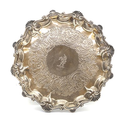 Lot 24 - A Victorian silver waiter