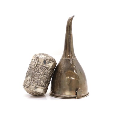 Lot 21 - A George III silver wine funnel