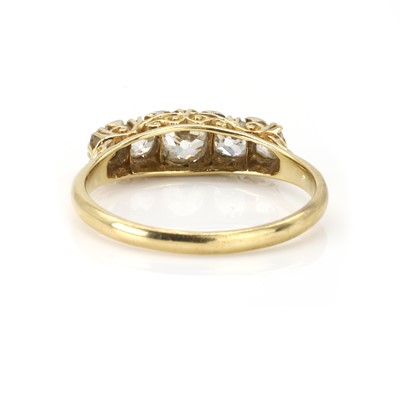 Lot 35 - A late Victorian diamond five stone ring