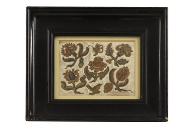 Lot 464 - A set of Charles II silk needlework slips