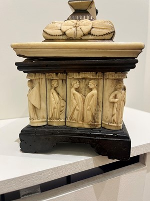 Lot 70 - A small bone, horn and softwood casket