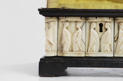 Lot 70 - A small bone, horn and softwood casket