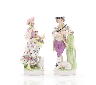 Lot 116 - A pair of Meissen figures