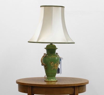 Lot 482 - A porcelain table lamp