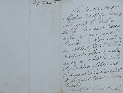Lot 291 - Wellington (Duke of). Autograph letter signed