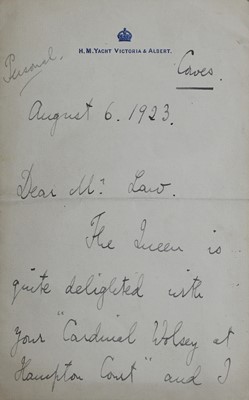 Lot 340 - Ernest P A Law (English historian & Barrister): Four letters