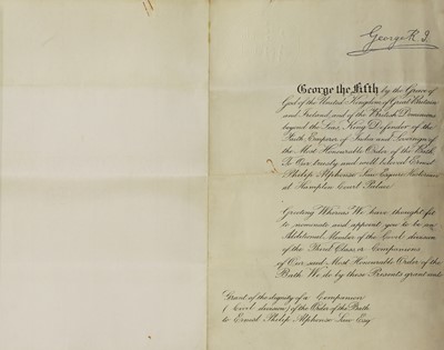 Lot 294 - King George V: Two signed appointments