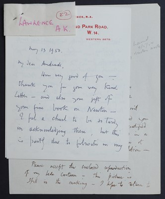 Lot 323 - Signed Letters: 1- MASSEY, Prof. H.S.W: Typed letter Signed