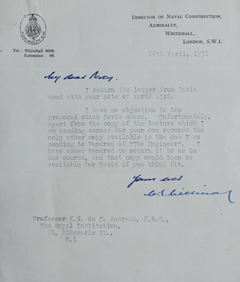 Lot 335 - Signed Letters: 1- WOOD, A B (Albert Beaumont): Five autograph letters