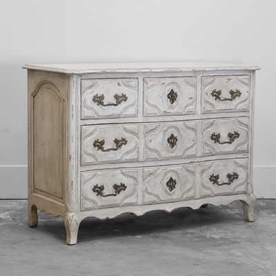 Lot 507 - A painted French oak commode