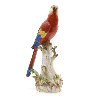 Lot 115 - A Meissen porcelain model of a parrot