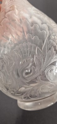 Lot 48 - An intaglio cut 'Rock Crystal' glass decanter