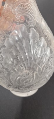 Lot 48 - An intaglio cut 'Rock Crystal' glass decanter
