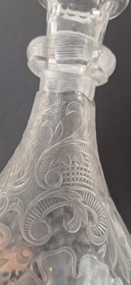 Lot 48 - An intaglio cut 'Rock Crystal' glass decanter