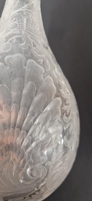 Lot 48 - An intaglio cut 'Rock Crystal' glass decanter