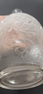 Lot 48 - An intaglio cut 'Rock Crystal' glass decanter
