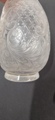 Lot 48 - An intaglio cut 'Rock Crystal' glass decanter