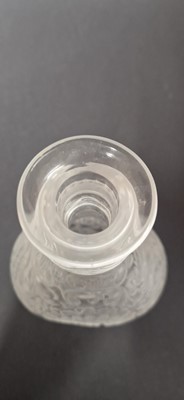 Lot 48 - An intaglio cut 'Rock Crystal' glass decanter