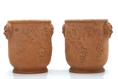 Lot 106 - A pair of Davenport terracotta wine coolers