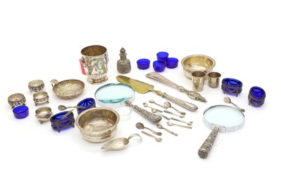 Lot 1 - A collection of silver and silver-plated items