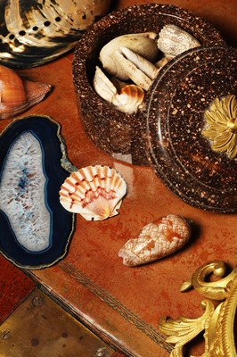 Lot 419 - An ormolu-mounted Blyberg porphyry butter box