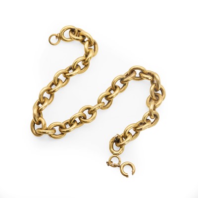Lot 306 - A hollow link gold bracelet