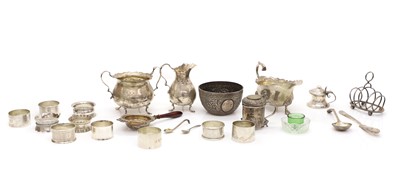 Lot 9 - A collection of various silver items