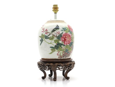 Lot 57 - A Chinese jar lamp
