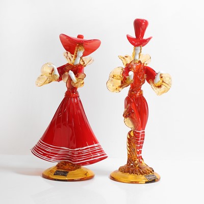 Lot 159 - A pair of Murano-style figures