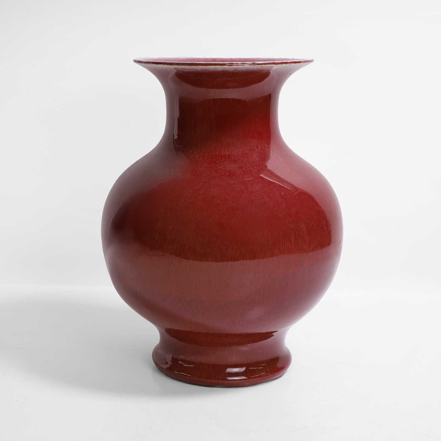 Lot 62 - A Chinese sang-de-boeuf vase