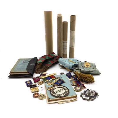 Lot 306 - A collection of masonic and R.A.O.B medals