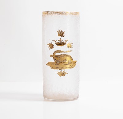 Lot 162 - A French acid etched and gilt glass vase
