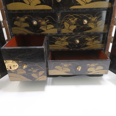 Lot 334 - A Japanese Namban lacquer cabinet