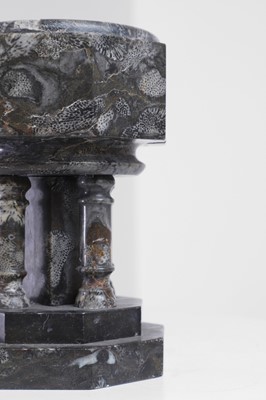 Lot 320 - A grand tour Devonian fossil marble model of a cistern