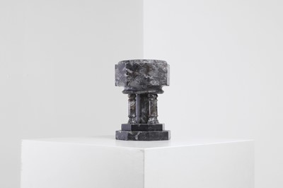 Lot 320 - A grand tour Devonian fossil marble model of a cistern