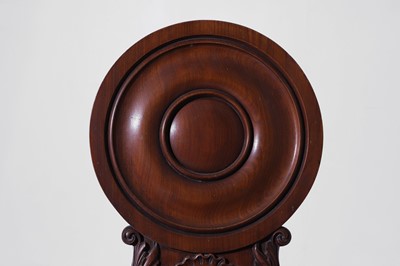 Lot 318 - A pair of Regency mahogany hall chairs