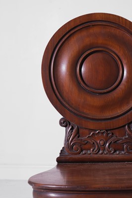 Lot 318 - A pair of Regency mahogany hall chairs