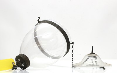 Lot 81 - A Regency style glass and gilt metal bell lantern