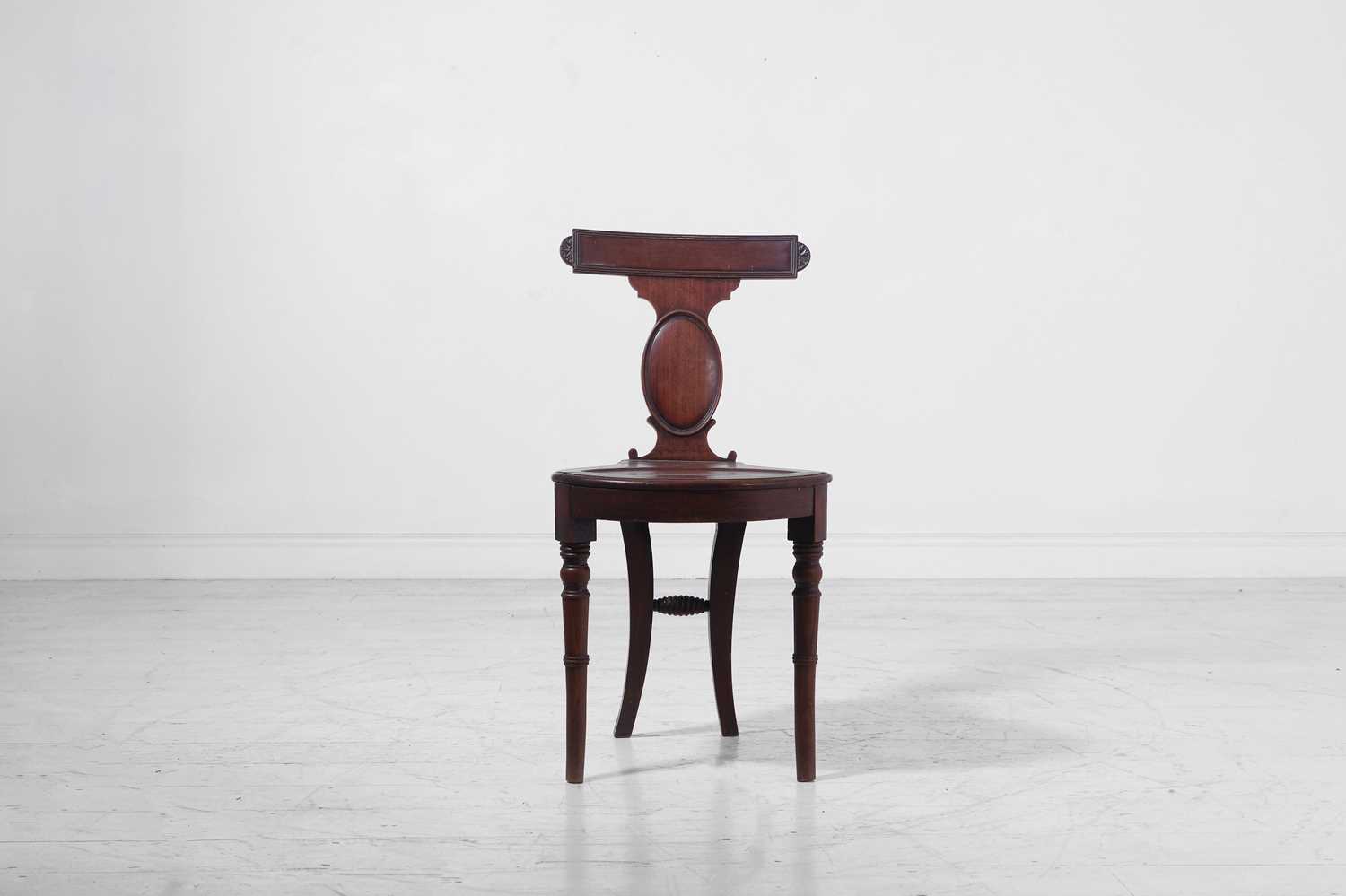 Lot 352 - A Regency mahogany hall chair