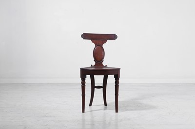 Lot 352 - A Regency mahogany hall chair