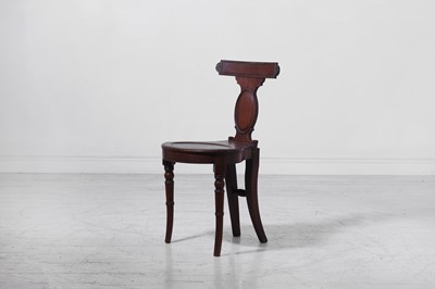 Lot 352 - A Regency mahogany hall chair