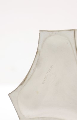 Lot 76 - A Wedgwood tri colour light green tripod vase and cover