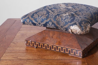 Lot 413 - A pair of Victorian walnut and inlaid footstools