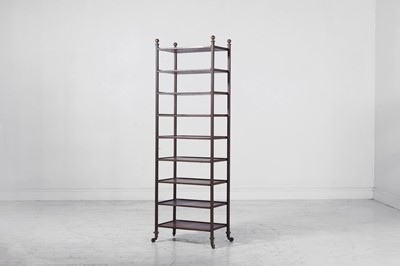 Lot 362 - A Regency-style mahogany and brass étagère