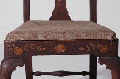 Lot 409 - A George II-style scarlet and gilt japanned side chair