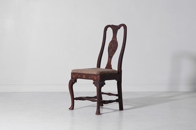 Lot 409 - A George II-style scarlet and gilt japanned side chair