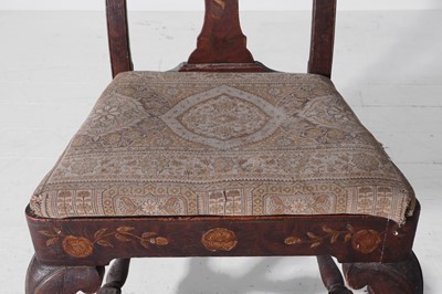 Lot 409 - A George II-style scarlet and gilt japanned side chair