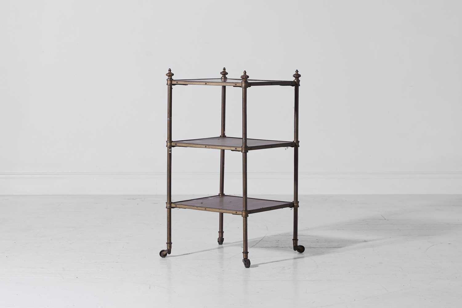 Lot 315 - A Regency-style rosewood and brass étagère