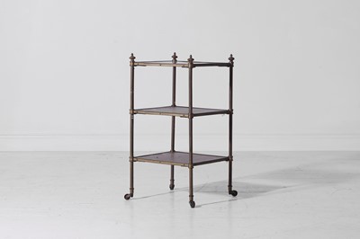 Lot 315 - A Regency-style rosewood and brass étagère