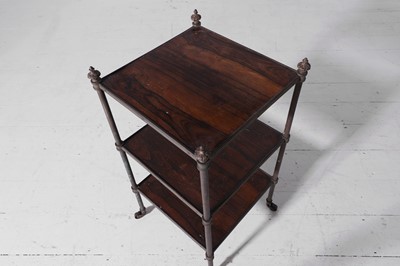 Lot 315 - A Regency-style rosewood and brass étagère